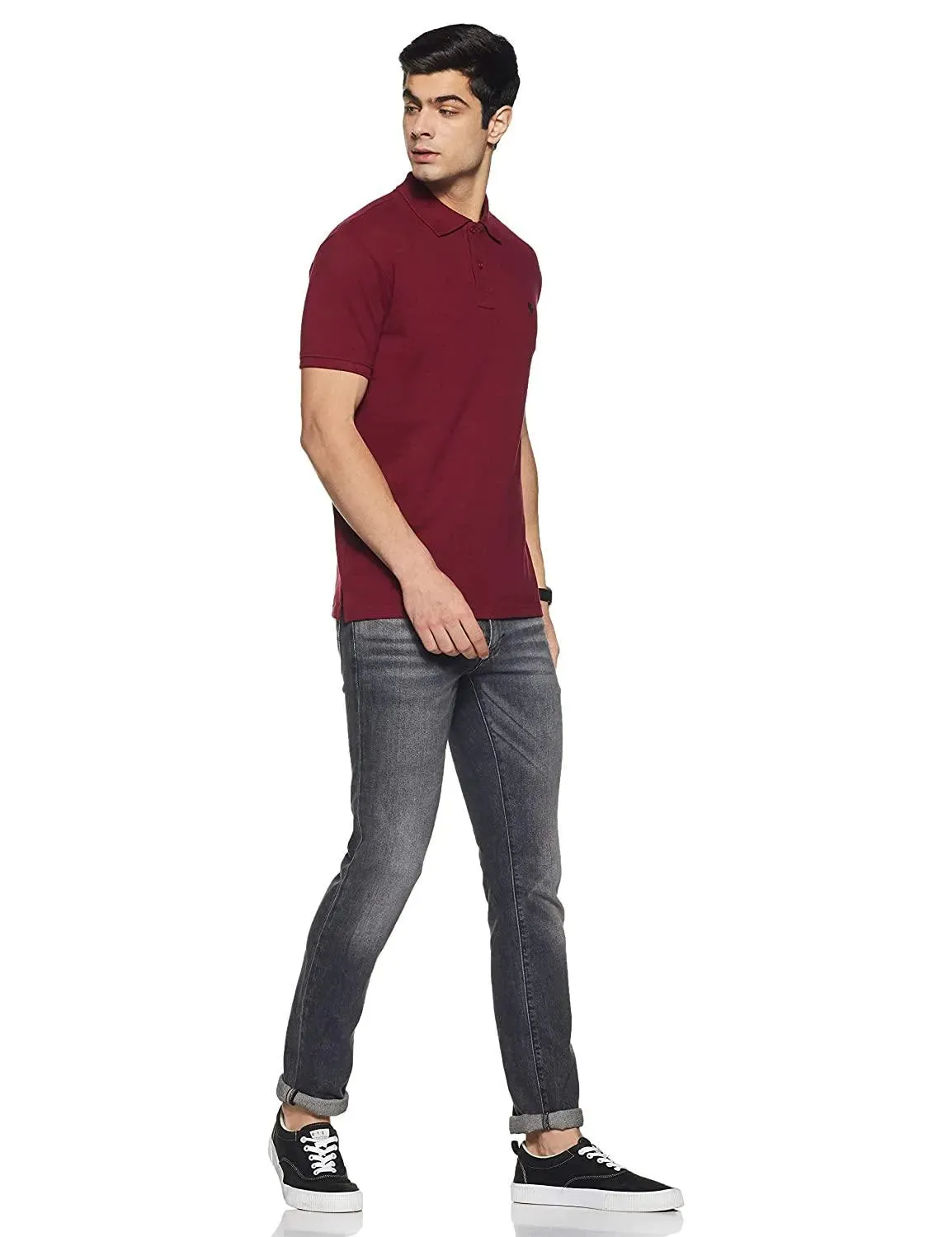 ONN Men's Cotton Polo T-Shirt (Pack of 2) in Solid Camel-Maroon colours