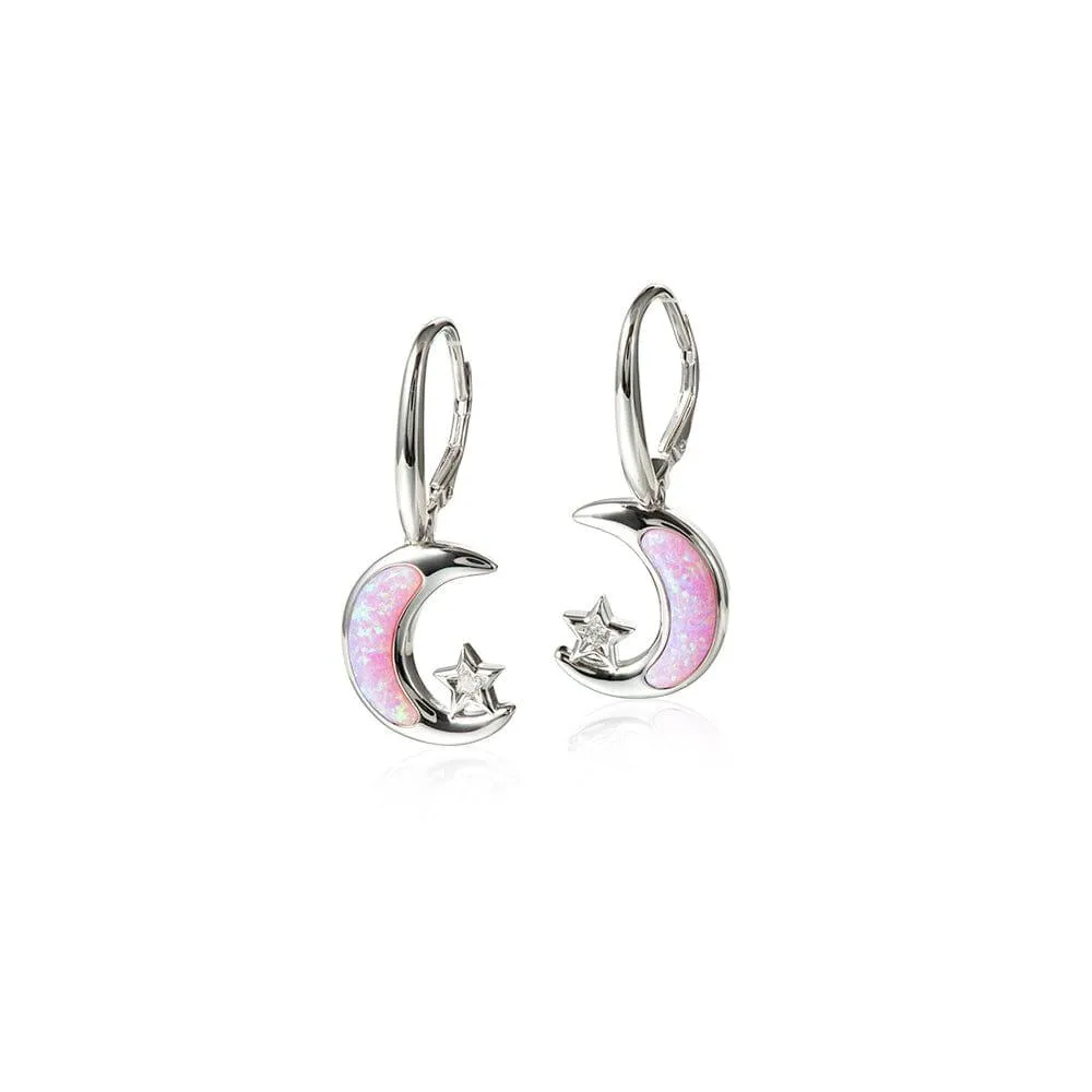 Opal Moon & Star Earrings