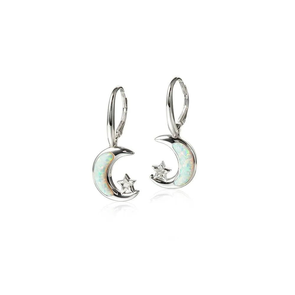 Opal Moon & Star Earrings