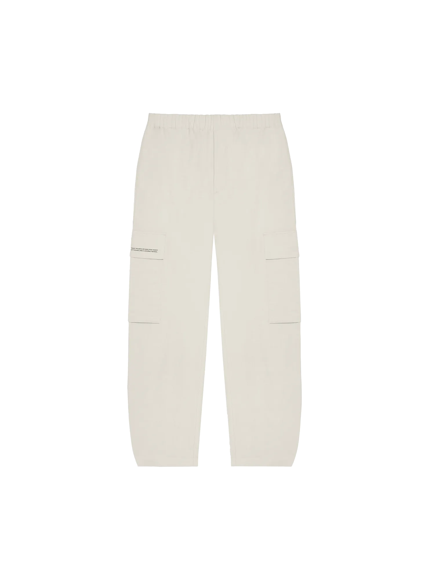 Organic Cotton Linen Cargo Pants—limestone