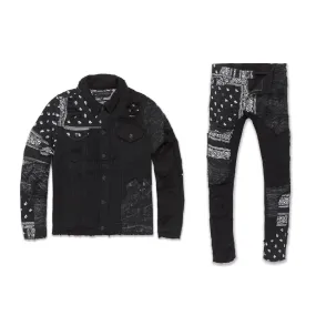 Paisley Denim Set (Noir)