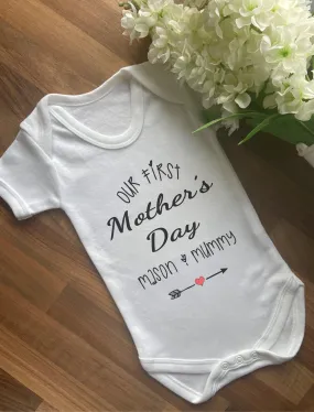 Personalised Our First Mother's Day Baby Vest