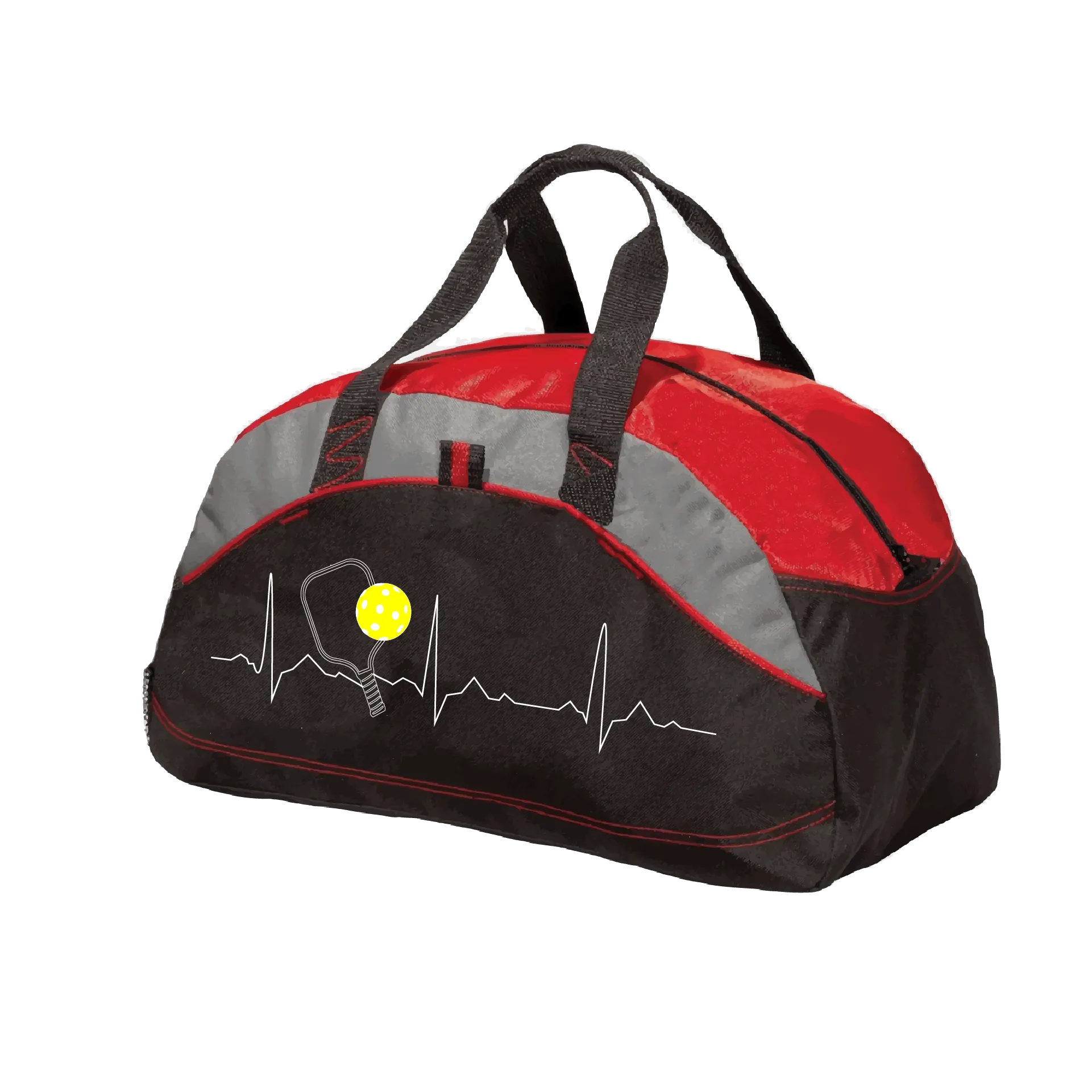 Pickleball Heartbeat EKG | Pickleball Sports Duffel | Medium Size Court Bag