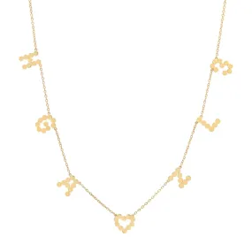 "7 Precious Initials" DSJ's Signature Meaningful Multi Gold Initial Necklace