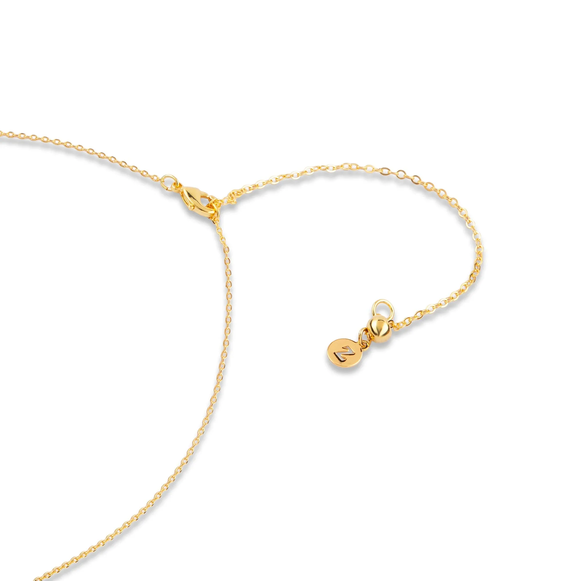 Real Gold-Plated Z  Sparkle Pendant Necklace