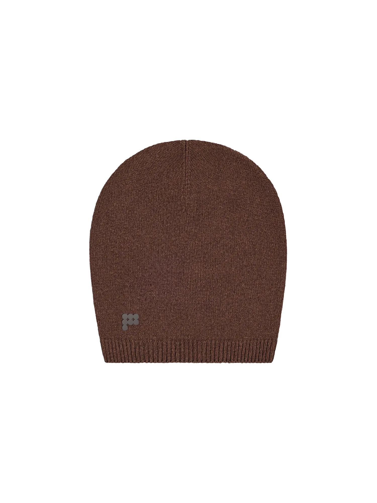 Recycled Cashmere Beanie—chestnut brown