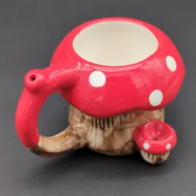 Red Mushroom Ceramic Mug