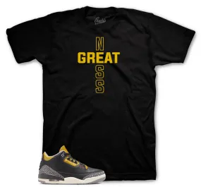 Retro 3 Cement Gold  Cross Shirt