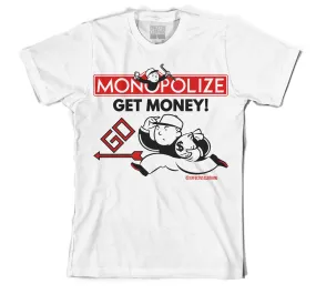 Retro 9 Gym Red Shirt - Monopolize - White