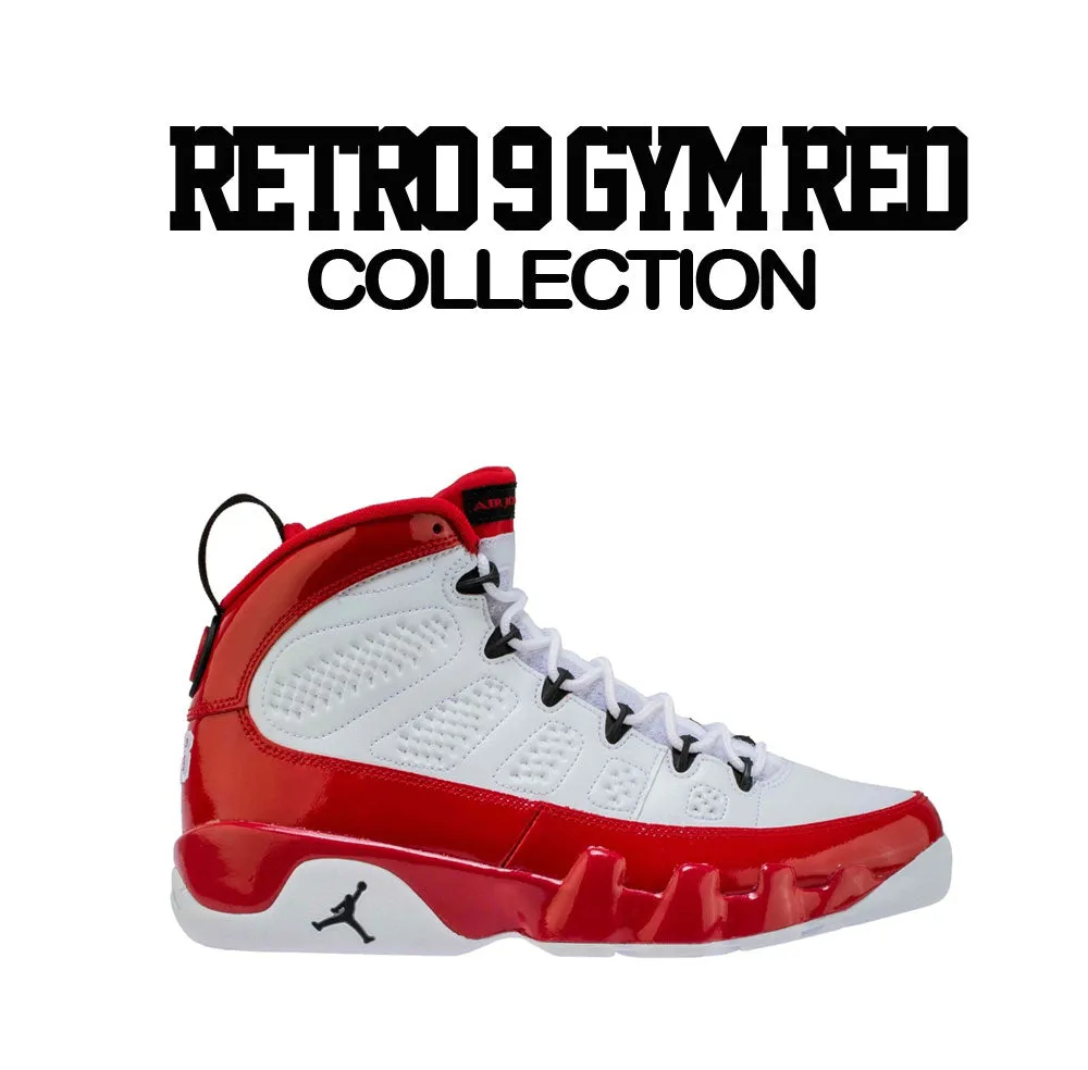 Retro 9 Gym Red Shirt - Monopolize - White