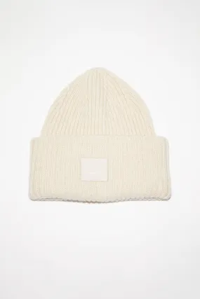 Ribbed Knit Beanie Oatmeal Melange