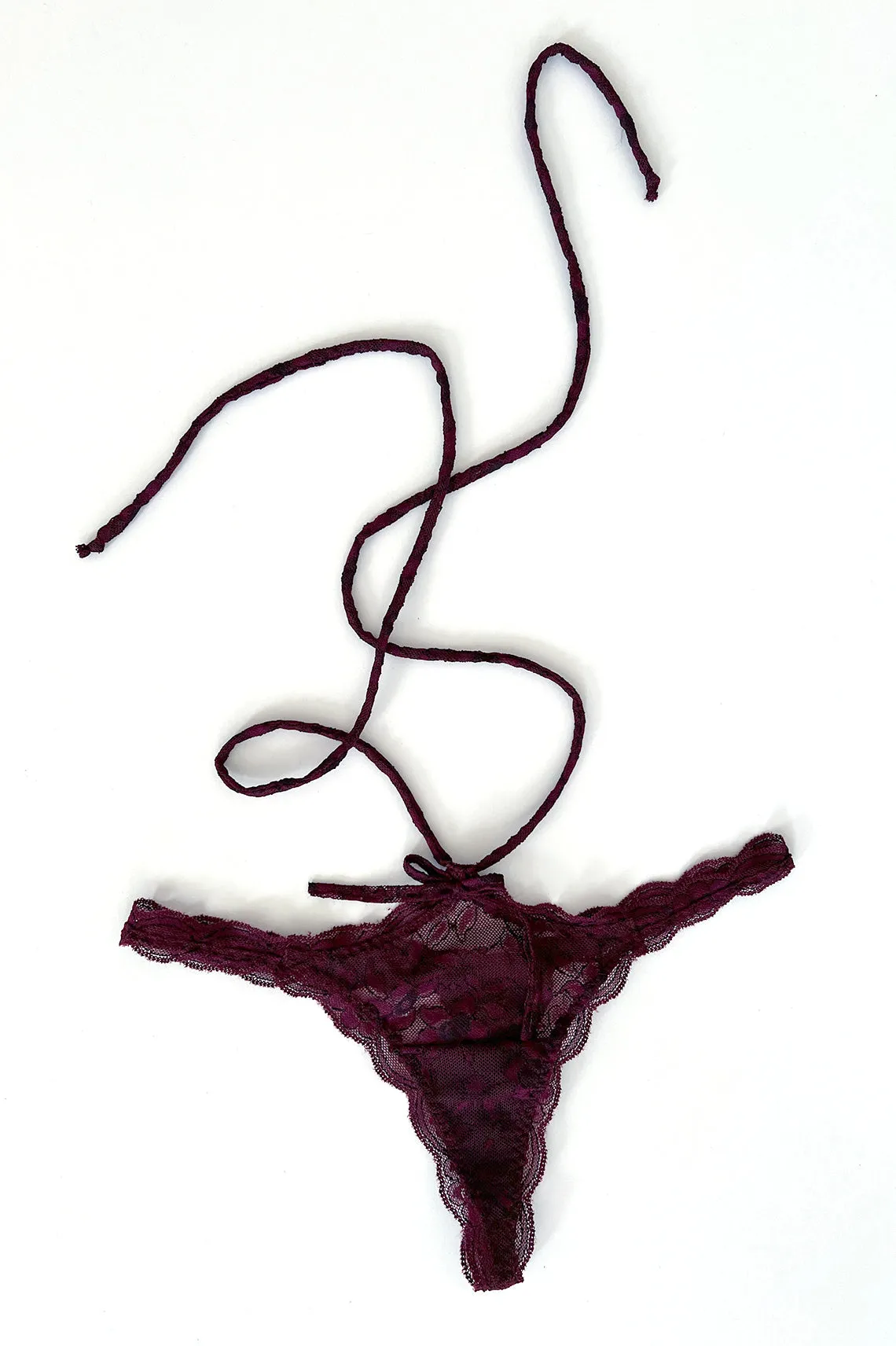 Rosehip Multi-Way Lace Tie Thong