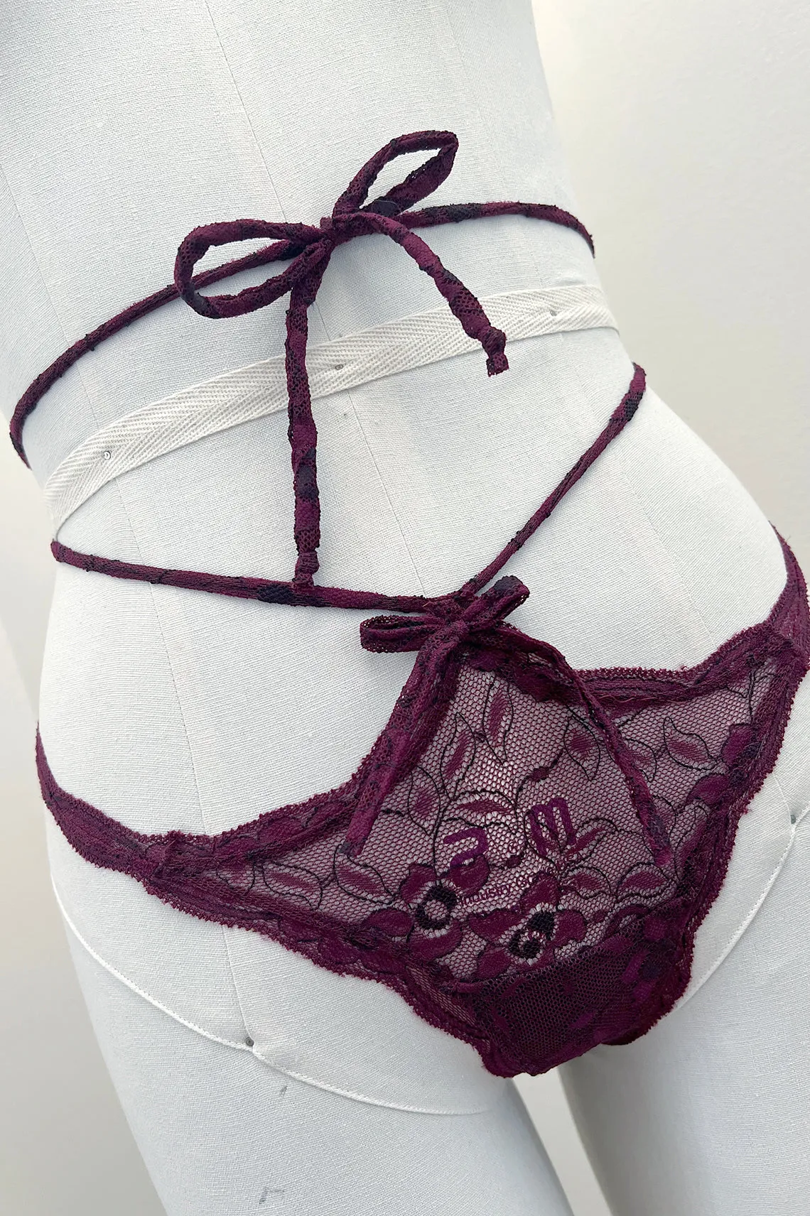 Rosehip Multi-Way Lace Tie Thong