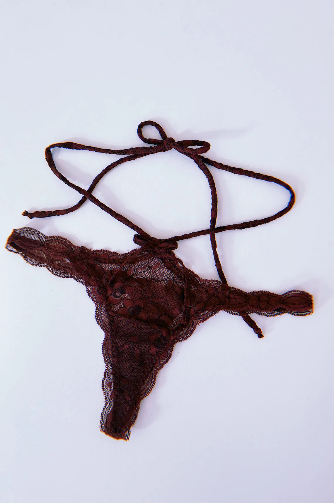 Rosehip Multi-Way Lace Tie Thong