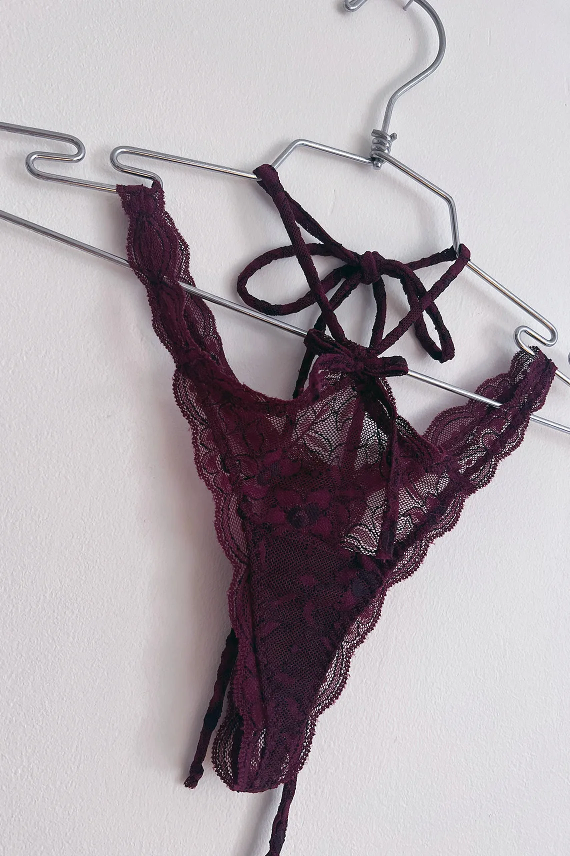 Rosehip Multi-Way Lace Tie Thong