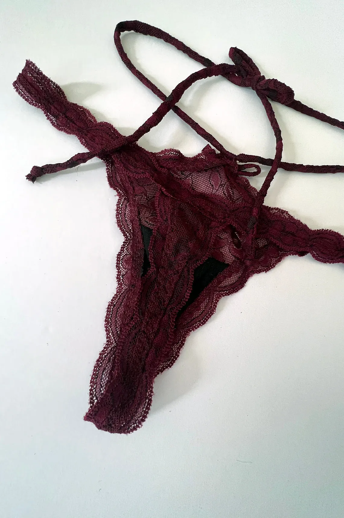 Rosehip Multi-Way Lace Tie Thong