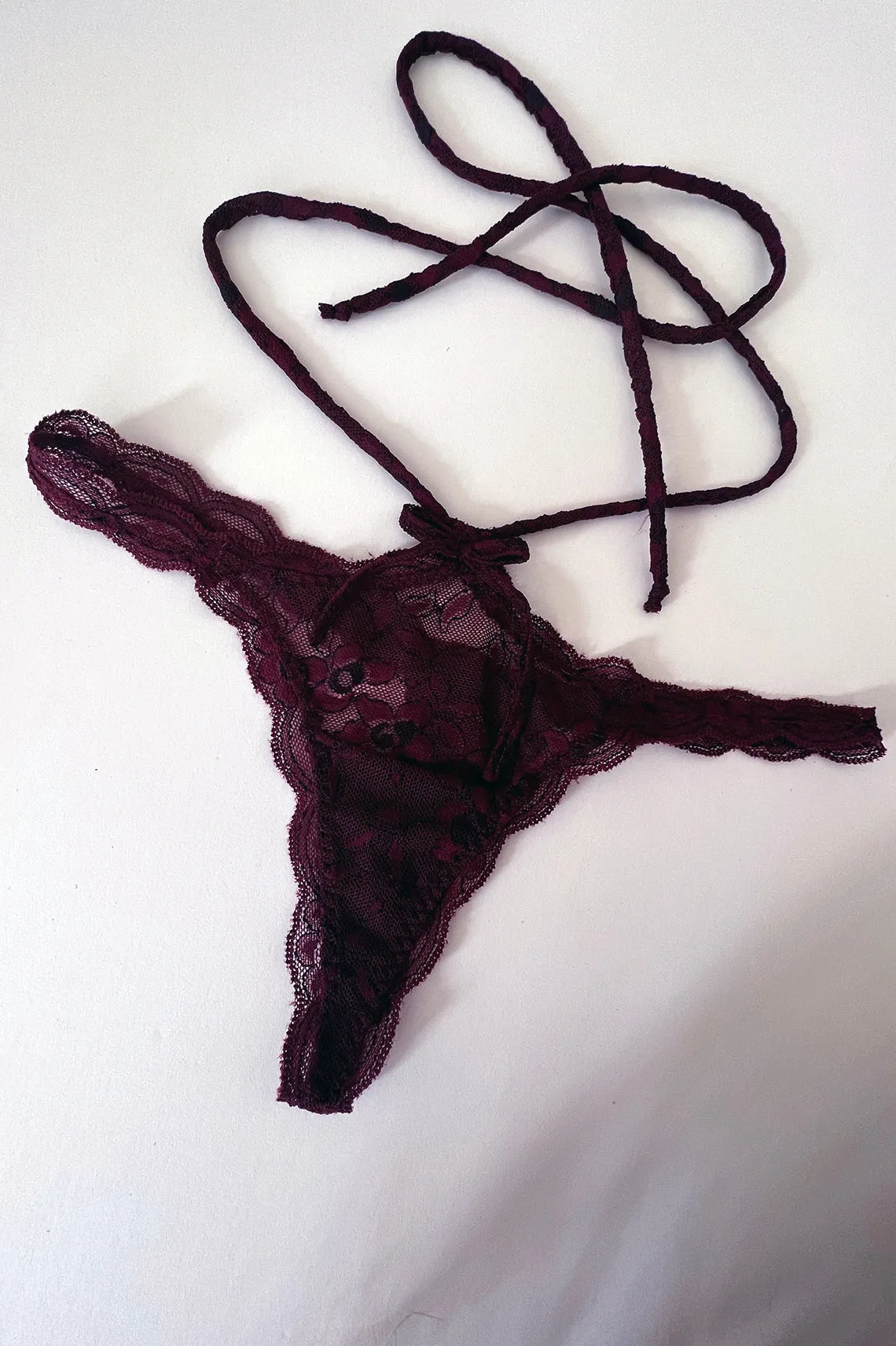 Rosehip Multi-Way Lace Tie Thong