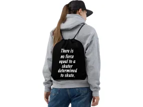 Skater's Black Drawstring Bag