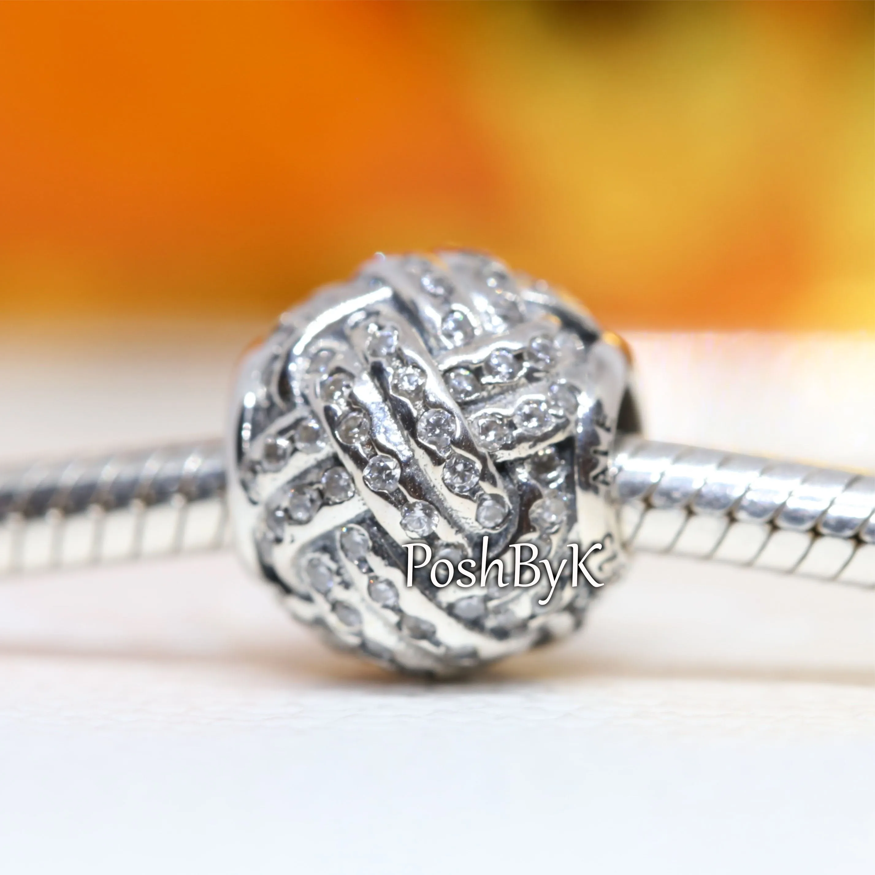 Sparkling Love Knot Charm 791537CZ