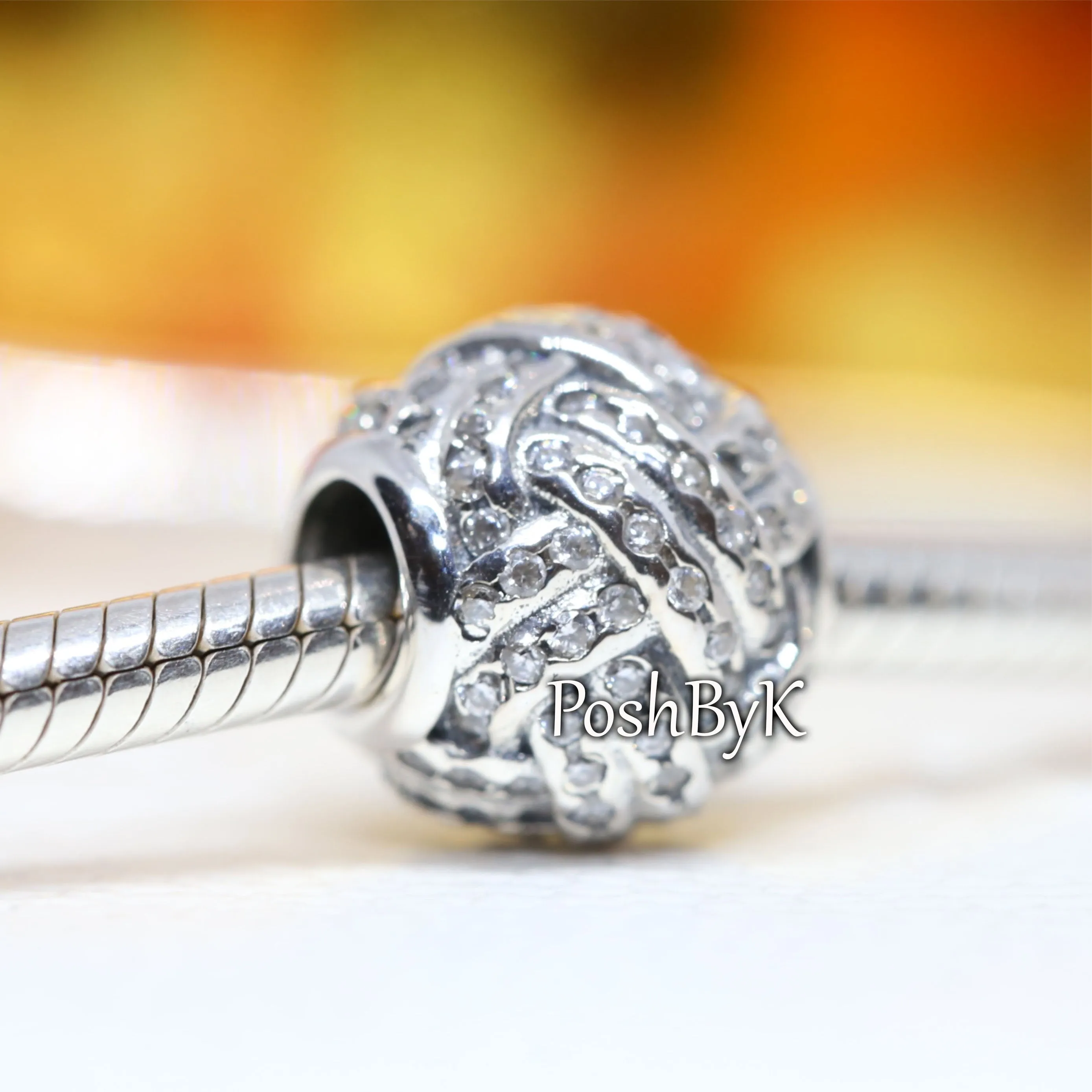 Sparkling Love Knot Charm 791537CZ