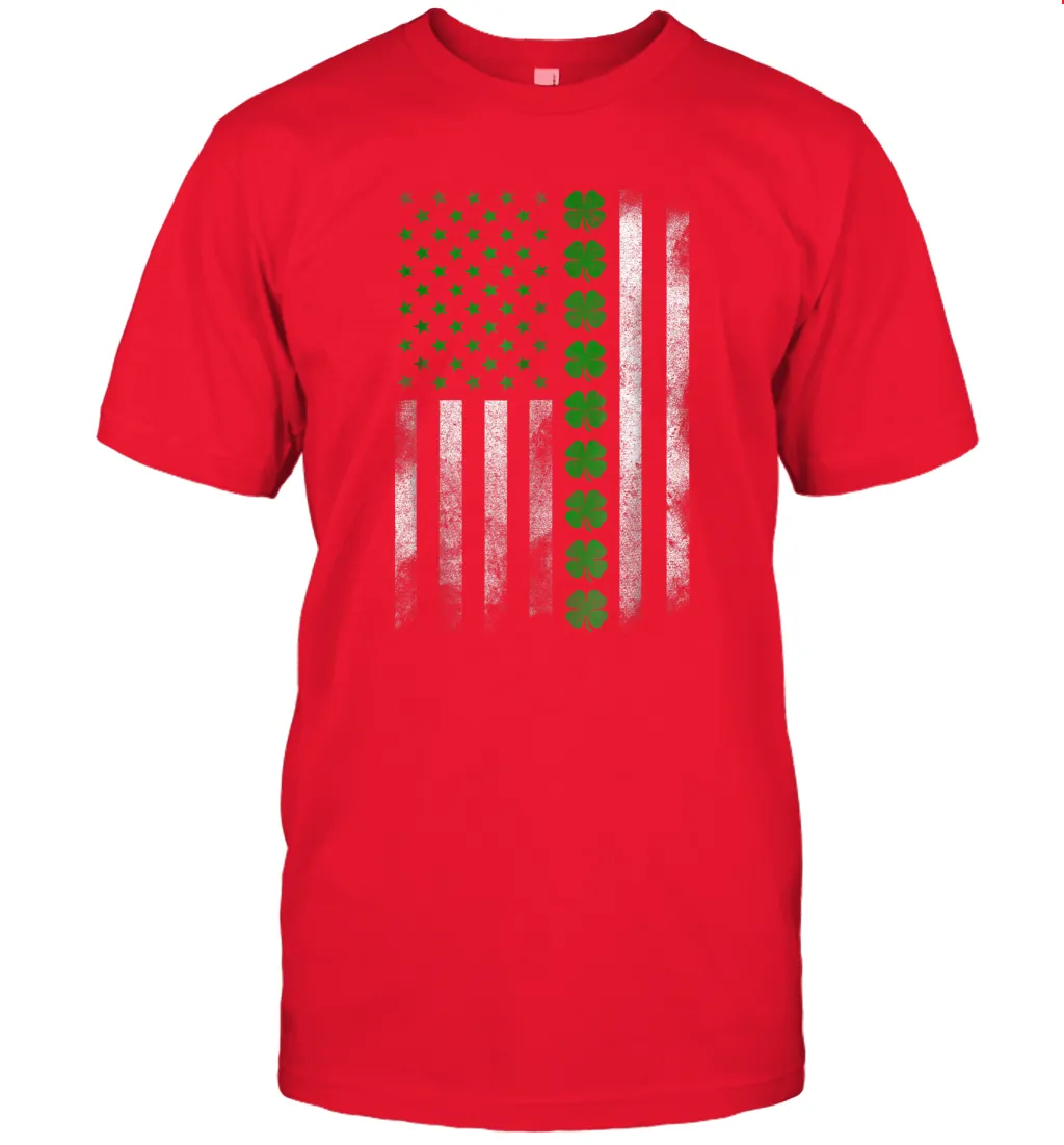 St Patrick's Day IRISH AMERICAN FLAG T-Shirt