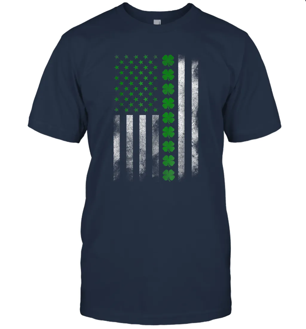 St Patrick's Day IRISH AMERICAN FLAG T-Shirt