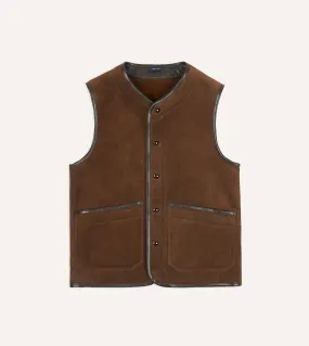 Suede Shearling Vest