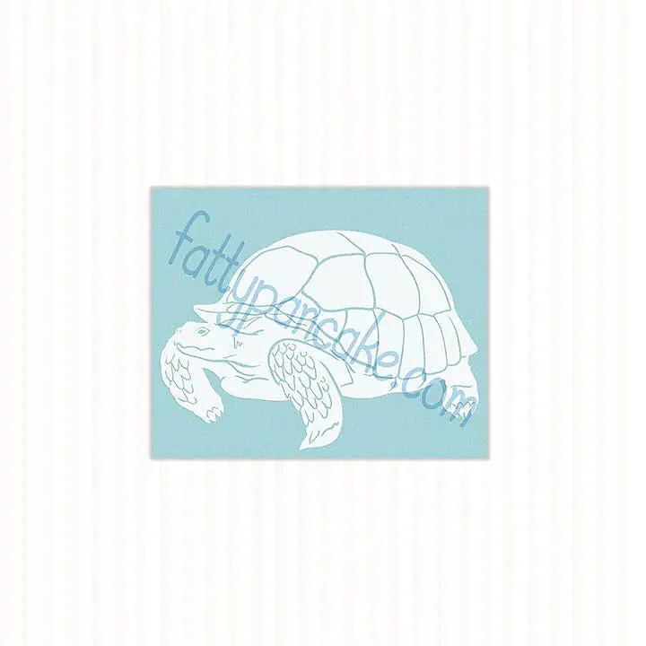 Sulcata Tortoise Waterproof Vinyl Decal, Cute Reptile Gift