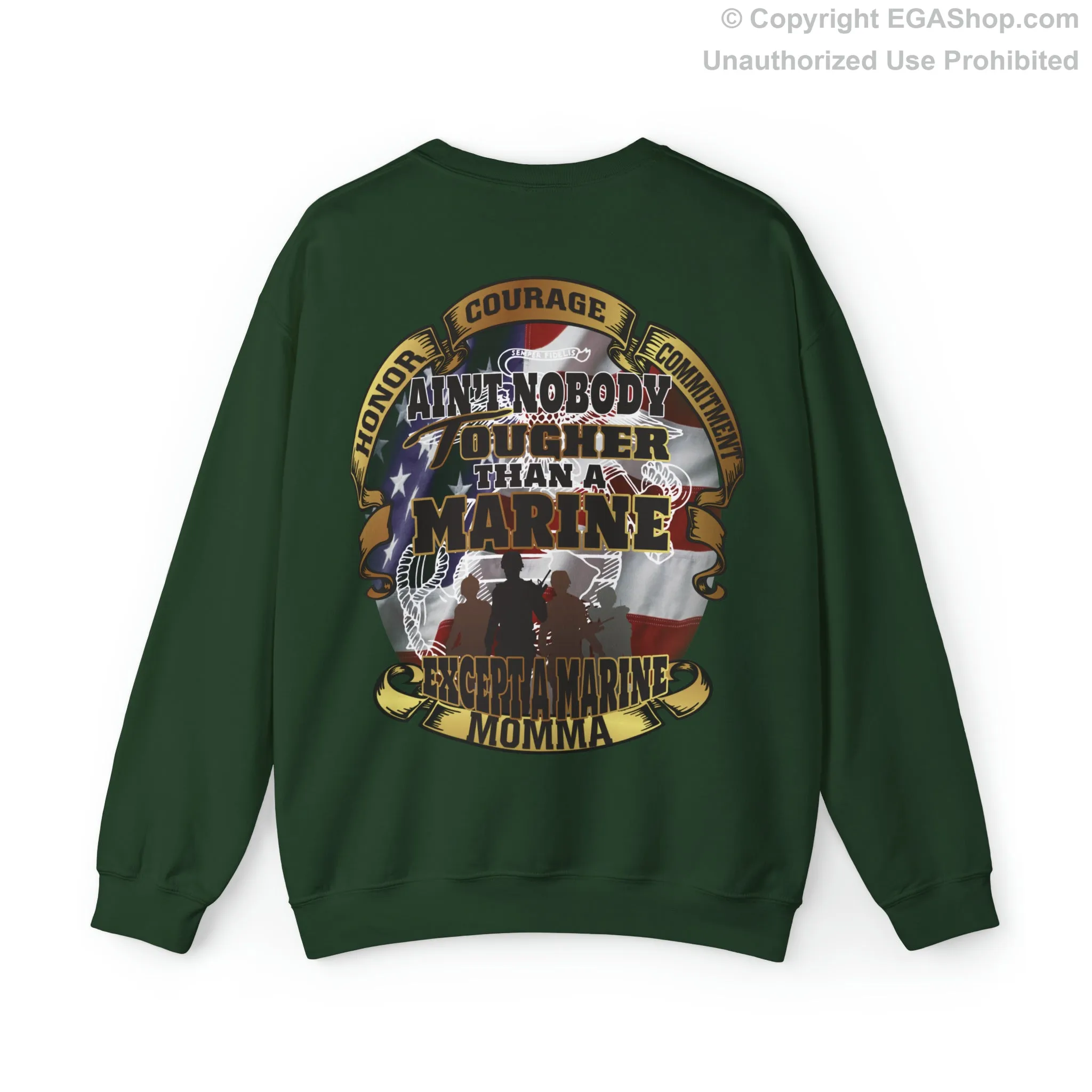 Sweatshirt: Nobody Tougher than a Marine Except a Marine Momma