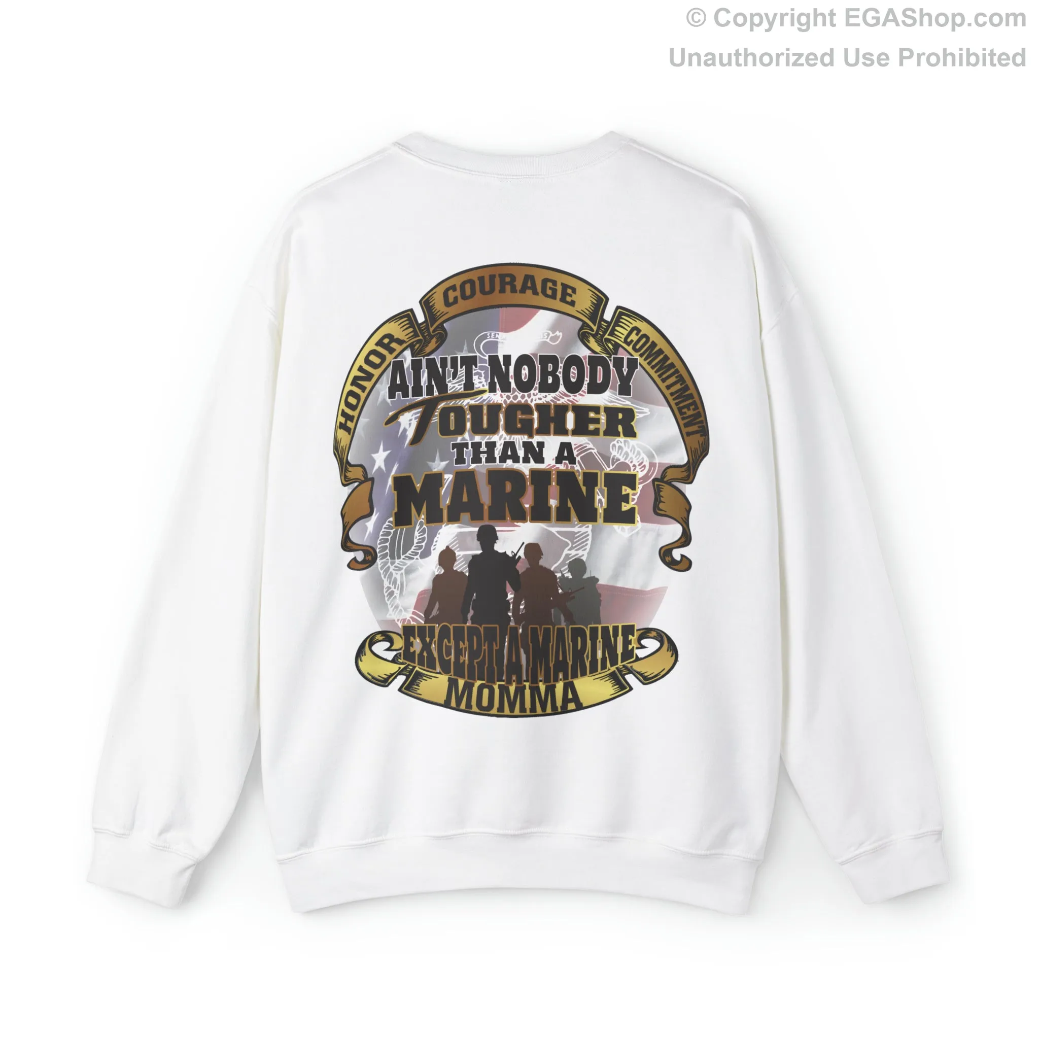 Sweatshirt: Nobody Tougher than a Marine Except a Marine Momma