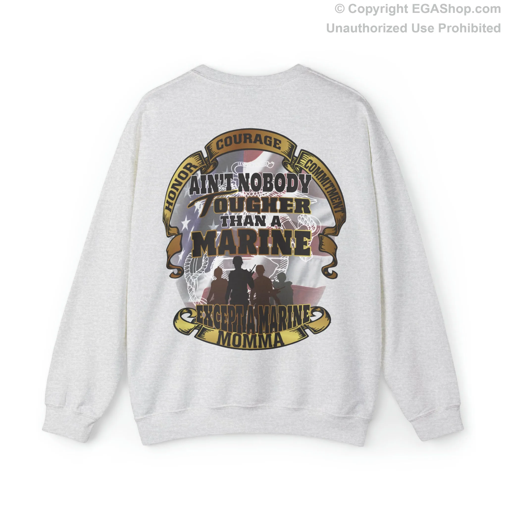 Sweatshirt: Nobody Tougher than a Marine Except a Marine Momma