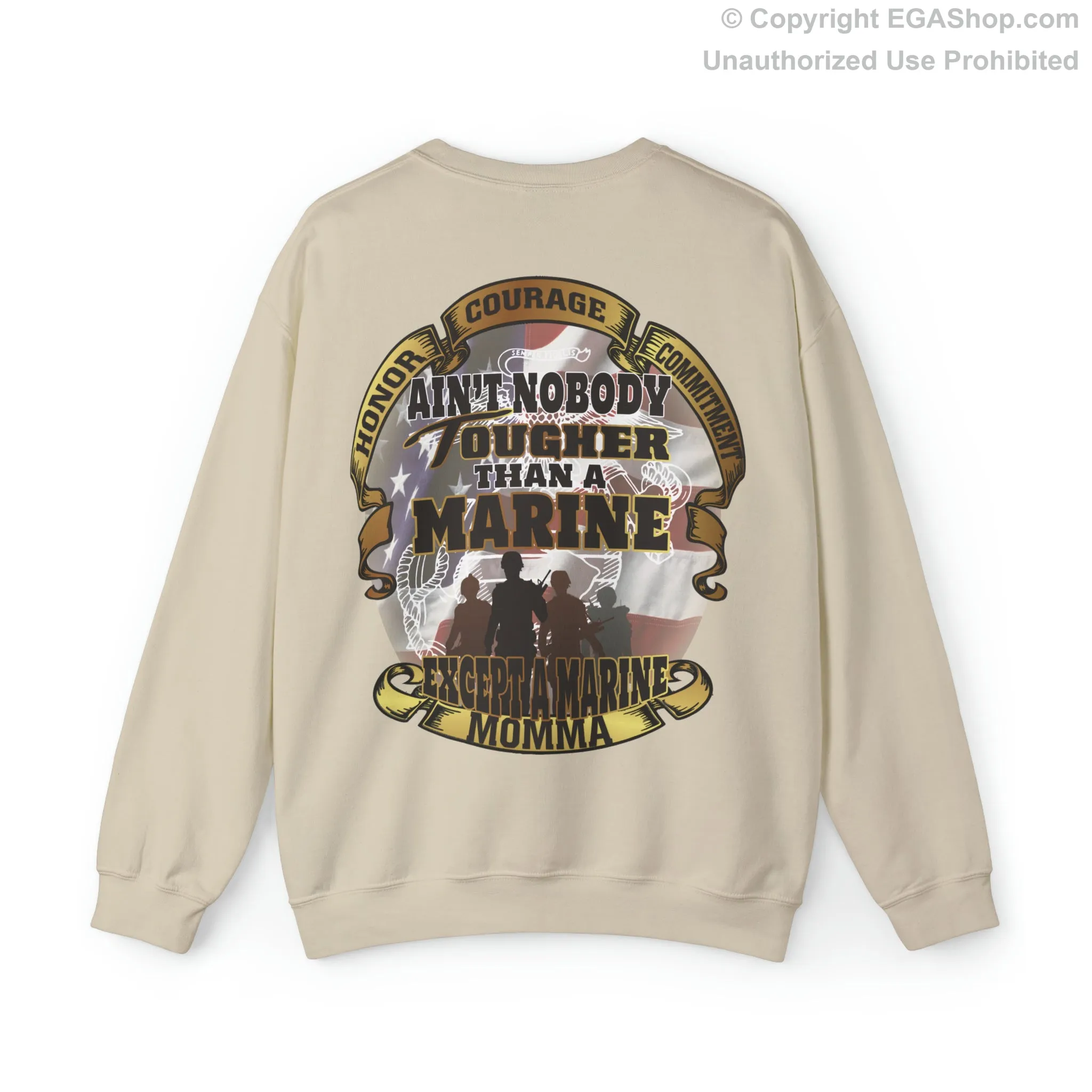 Sweatshirt: Nobody Tougher than a Marine Except a Marine Momma