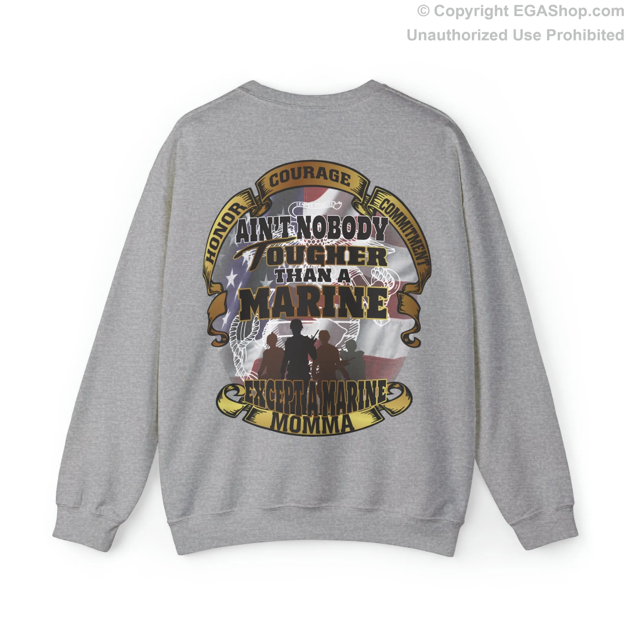 Sweatshirt: Nobody Tougher than a Marine Except a Marine Momma