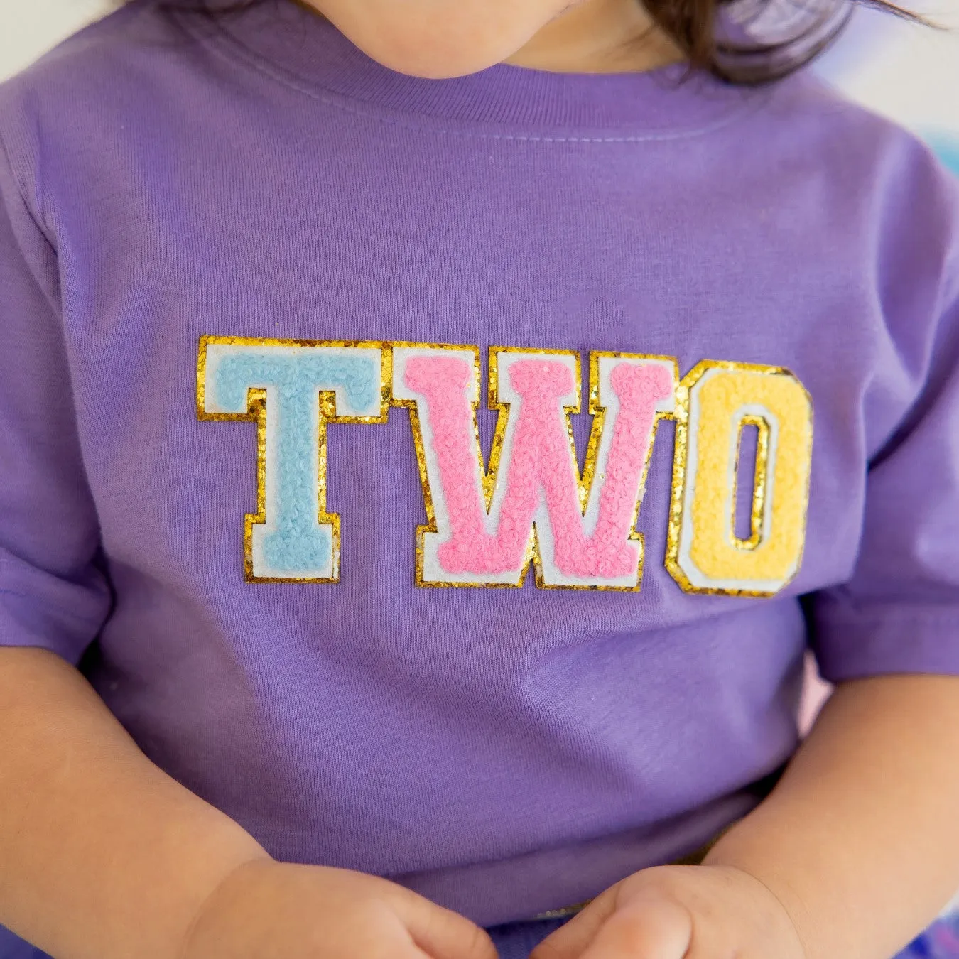 Sweet Wink Second Birthday Patch S/S Tee - Lavender