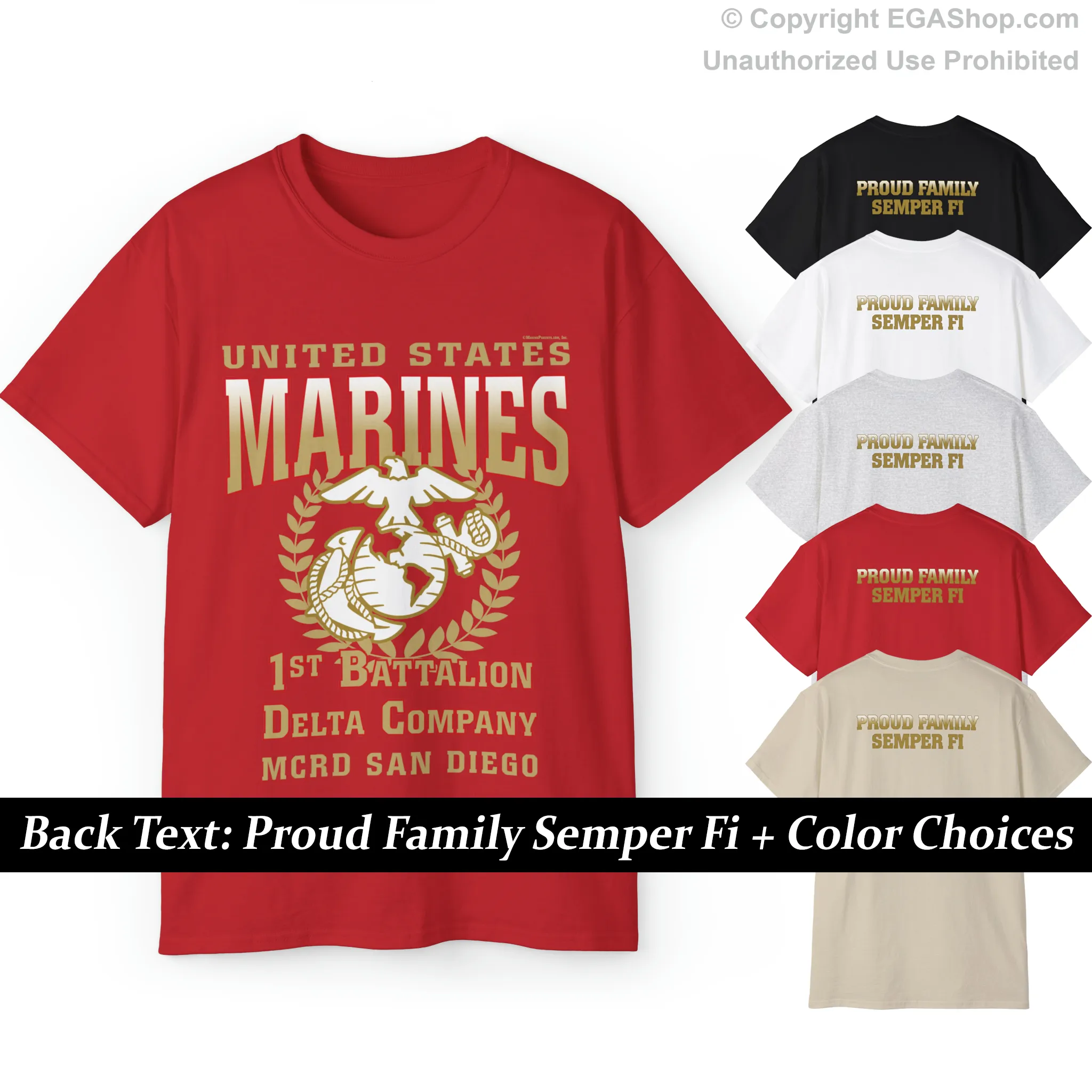 T-Shirt: Delta Co. MCRD San Diego (EGA   Back Proud Family)