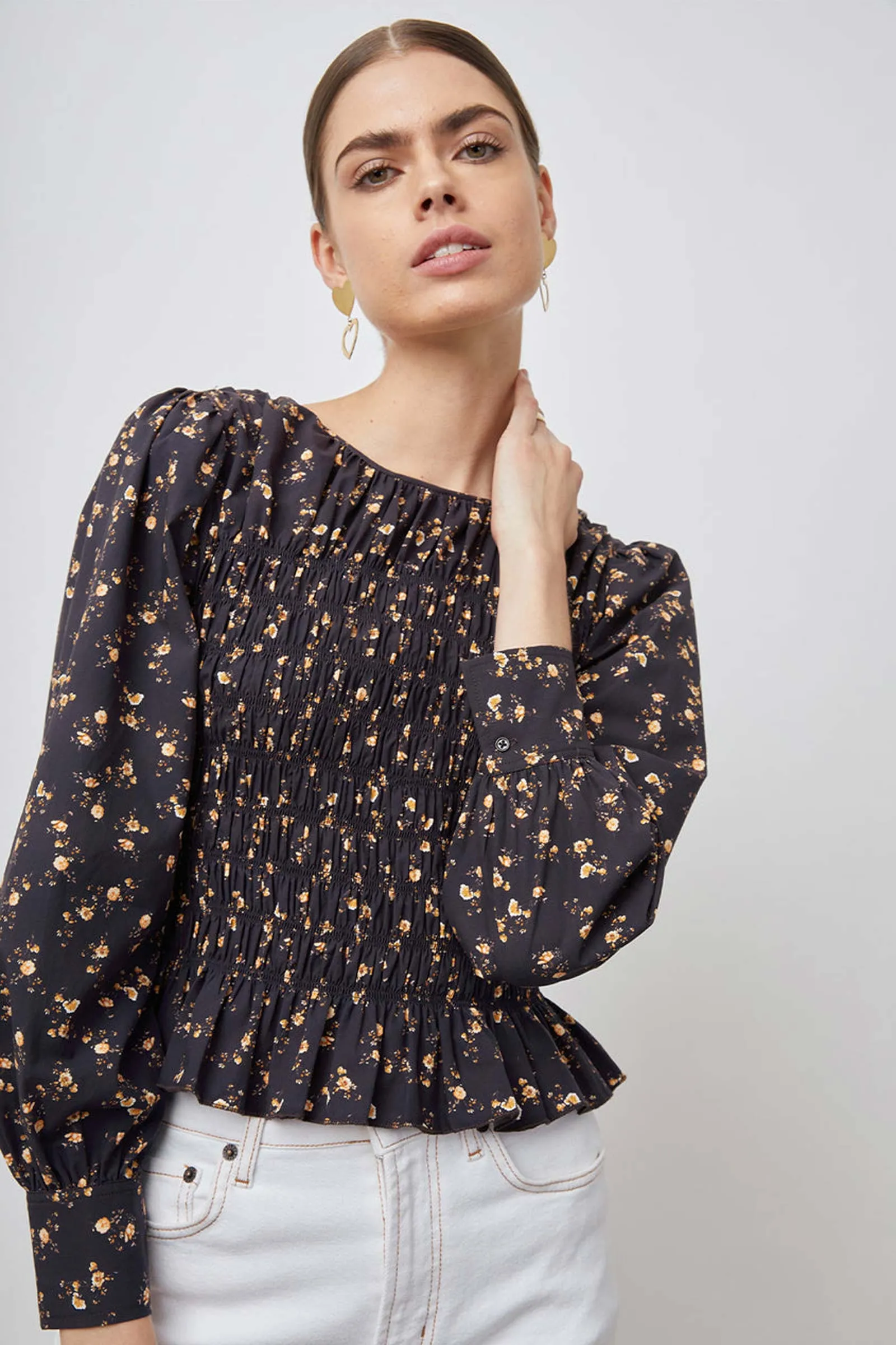 Tabi Floral-Print Cotton Top