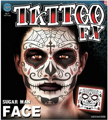 Tattoo FX - Tinsley Transfers Face Tattoo Adult Accessory,Tiger, Carinvale