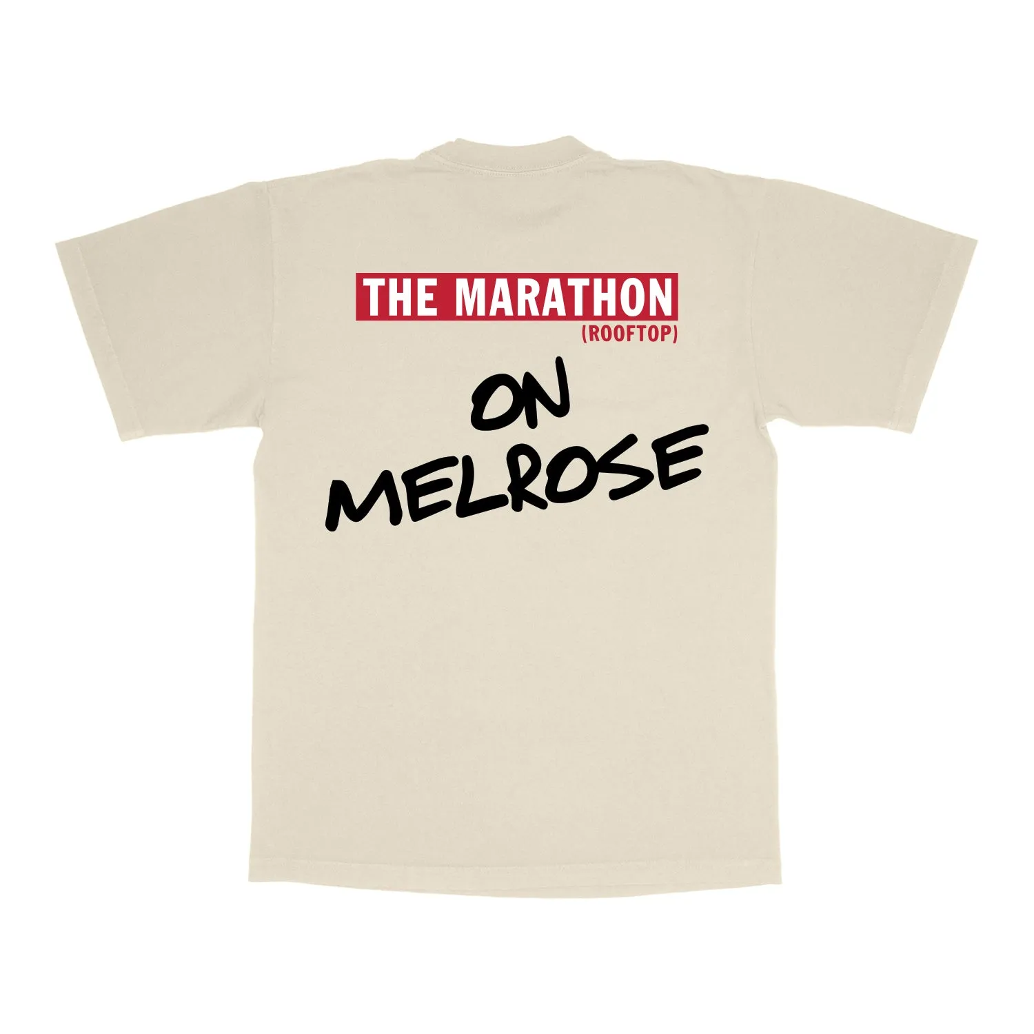 The Marathon Rooftop “ON MELROSE” T-Shirt - Bone