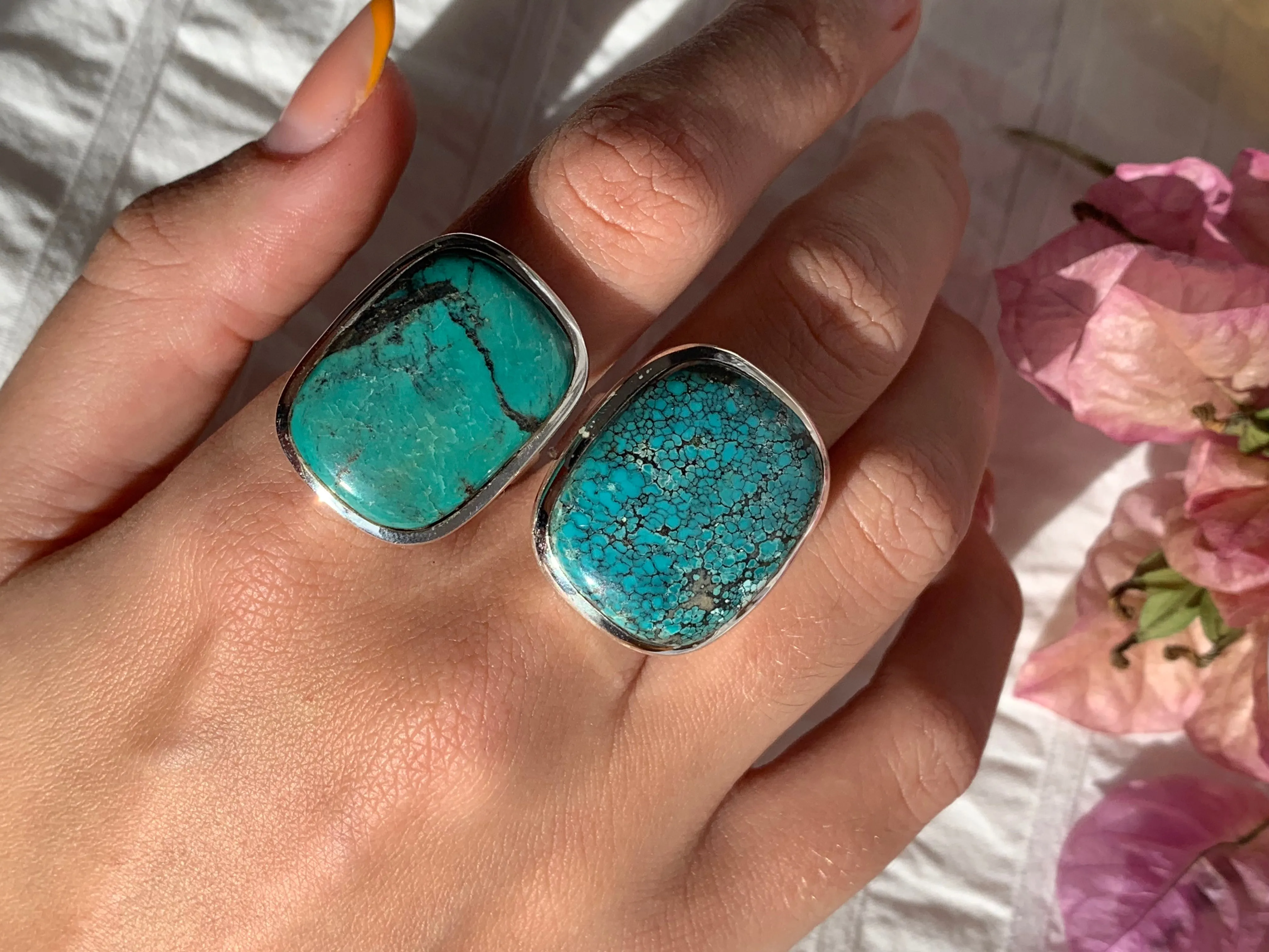 Tibetan Turquoise Naevia Ring - Square (US 6.5 & 8)