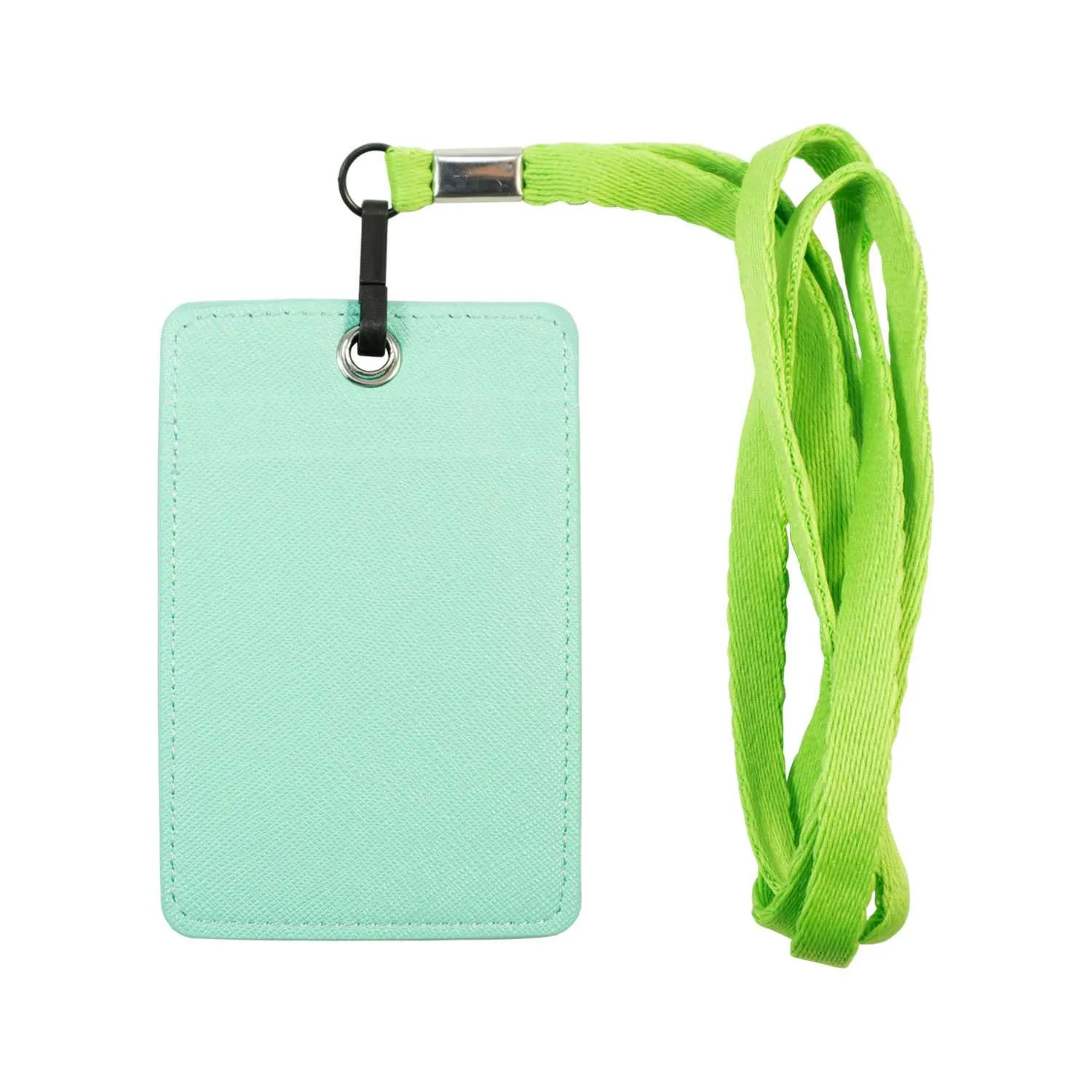 Unisex ID & Credit Cards Holder Wallet with Lanyard - Mint