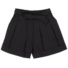 Wide Cuffed Short - Cotton Typewriter - Black