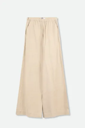 WIDE LEG PANT IN LINEN-COTTON