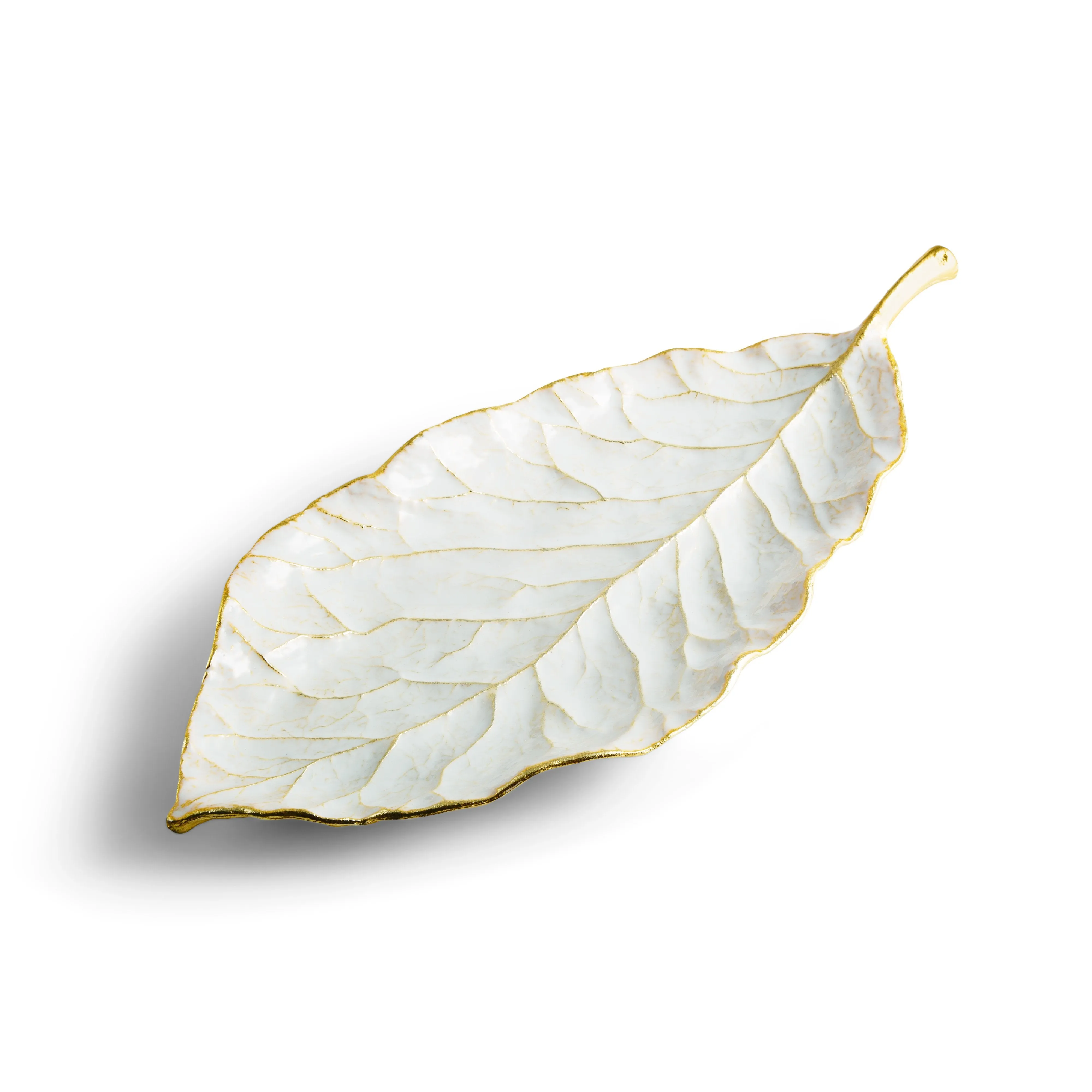 Winter Leaves Magnolia Dish