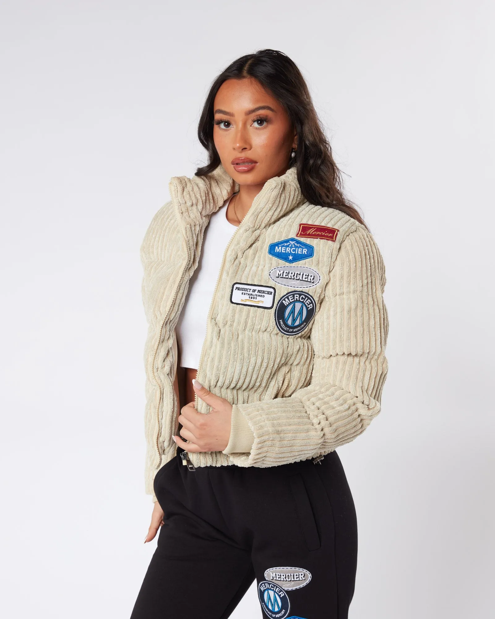 Womens Cord Beige OG Badge Jacket