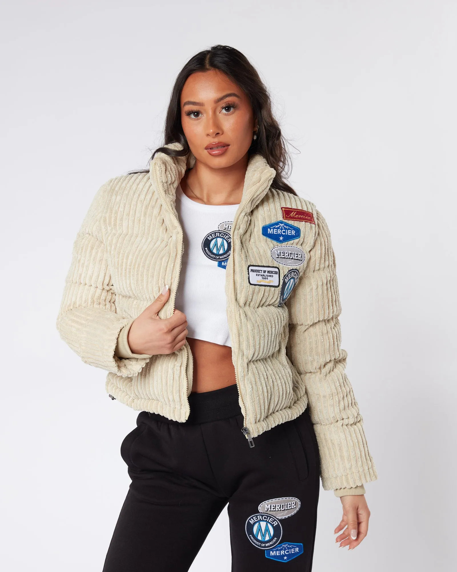 Womens Cord Beige OG Badge Jacket