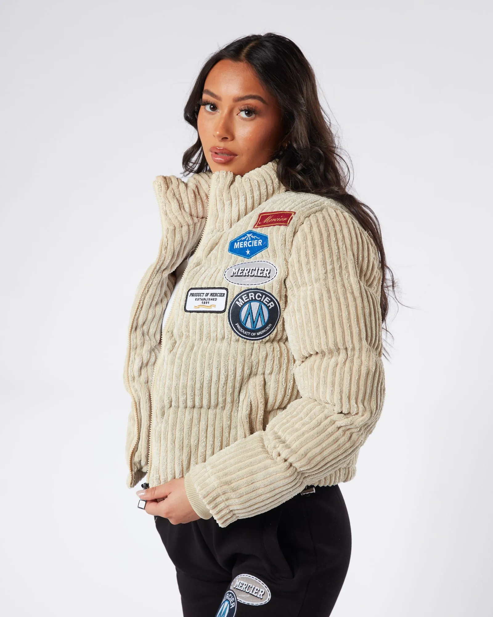 Womens Cord Beige OG Badge Jacket