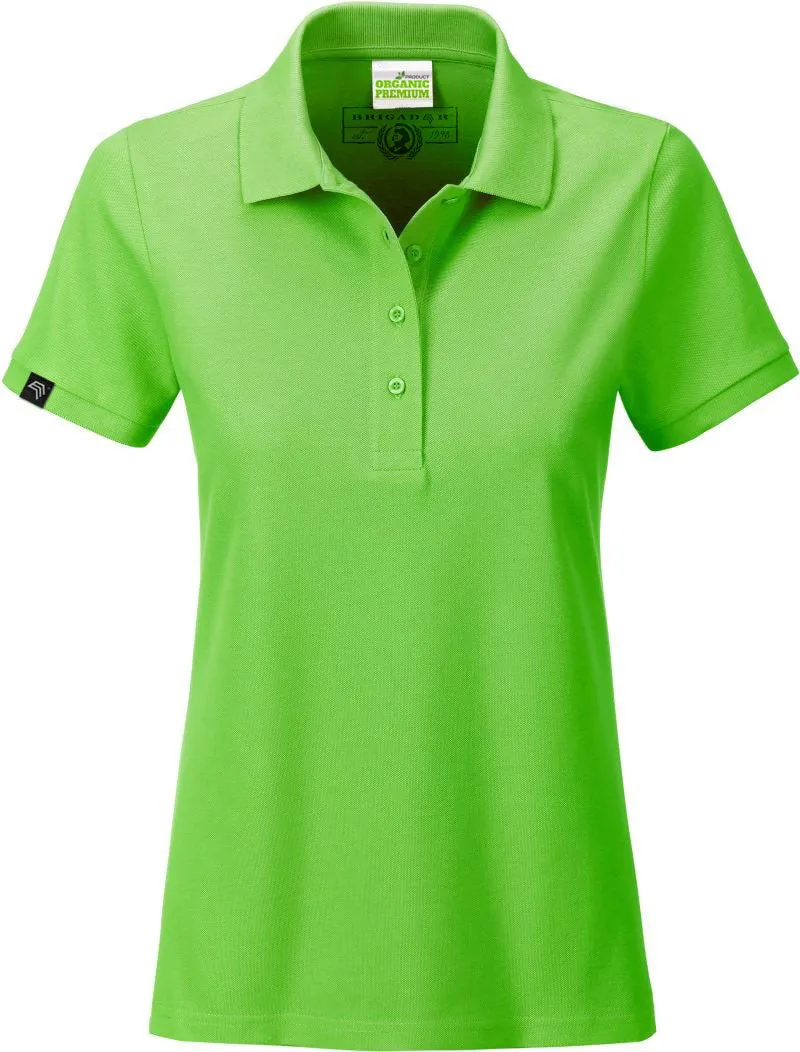 ― % ― JAN 8009/ ― Damen Bio-Baumwolle Polo Shirt - Lime Grün [S]